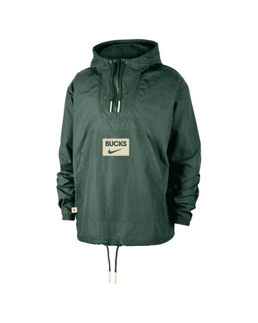 Nike Green Milwaukee Bucks Club Courtside Nba Anorak for men