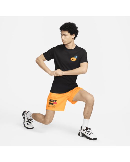 Nike Black Dri-fit Fitness T-shirt Polyester for men