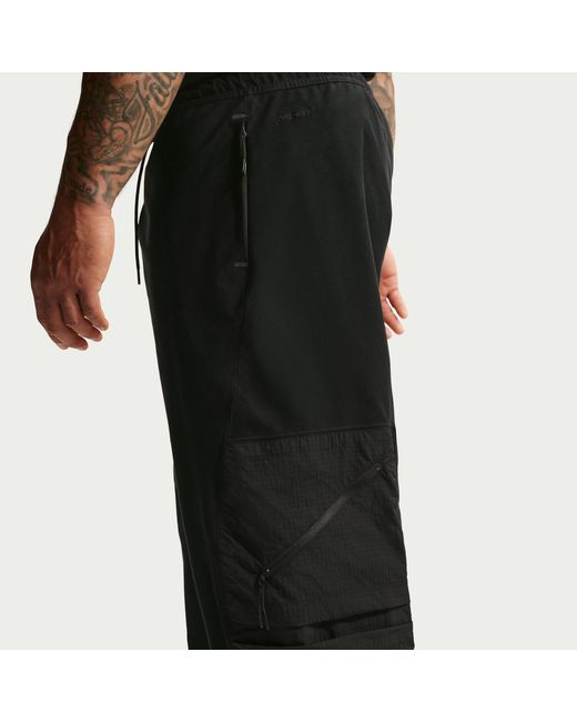 Nike Black Tech Dri-Fit Shori Knit Utility Pants for men