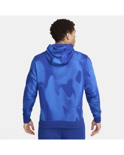 Nike Blue Usmnt Club Soccer Pullover Hoodie for men
