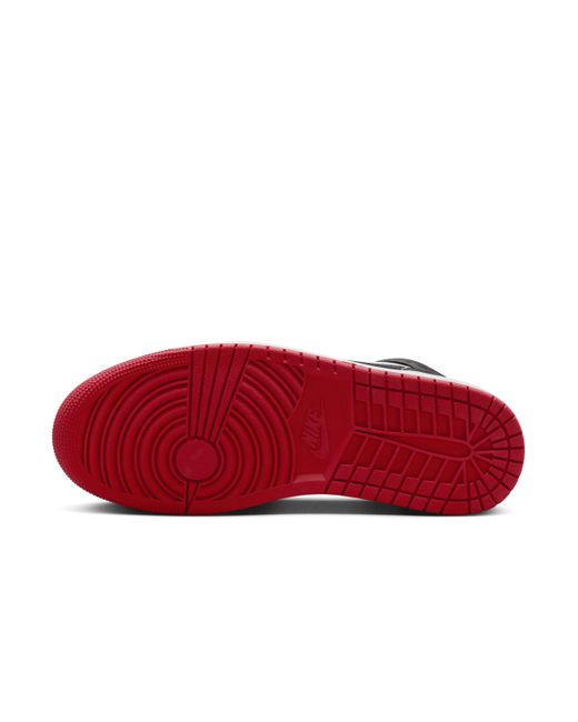 Nike Air Jordan 1 Mid Sneakers White / Gym Red / Black for men