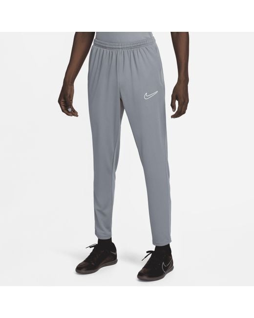 Nike Dri-fit Academy Zippered Soccer Pants In Grey, in Blue for Men | Lyst