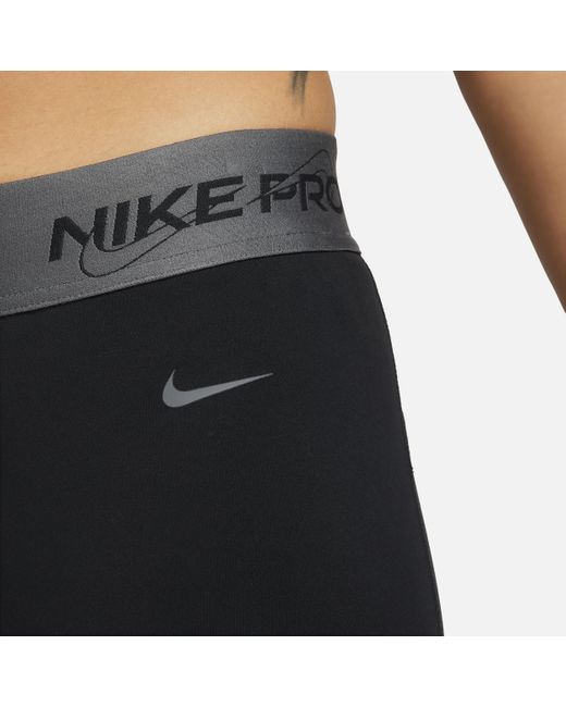 Nike Blue Pro Mid-rise 7/8 Graphic leggings 50% Recycled Polyester