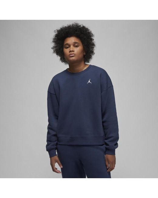 Nike Jordan Brooklyn Fleece Crewneck Sweatshirt Blue Lyst