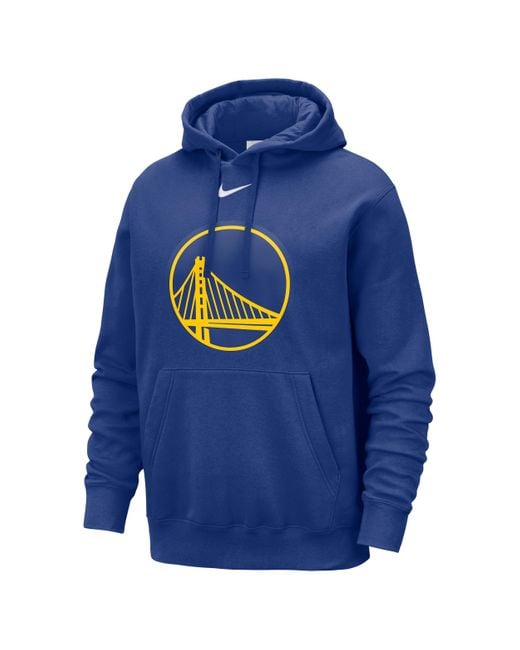 Nike Blue Golden State Warriors Club Nba Pullover Hoodie for men