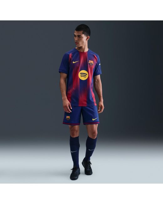 Nike Blue Fc Barcelona 2025/26 Match Home Dri-Fit Adv Soccer Authentic Jersey for men