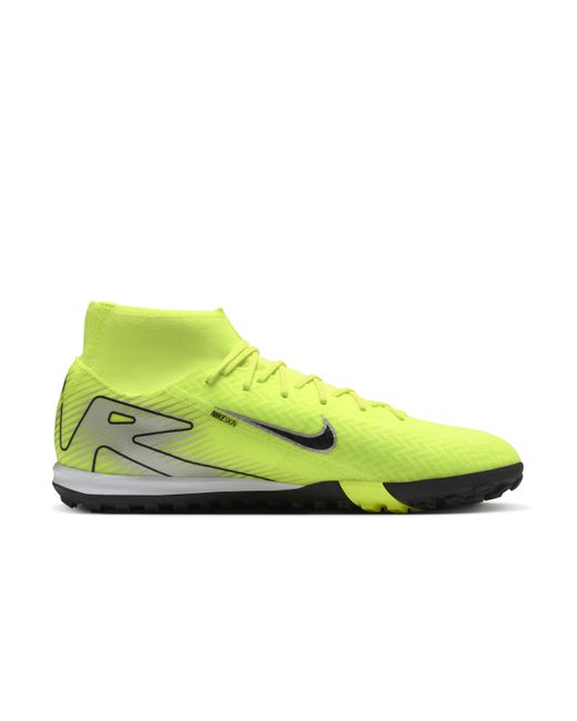Nike Yellow Mercurial Superfly 10 Academy Tf High-Top Football Shoes for men