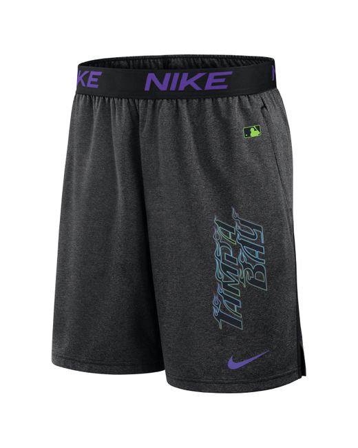 Nike Black Tampa Bay Rays City Connect Practice Dri-fit Mlb Shorts for men