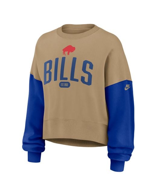Nike Blue Buffalo Bills Rewind Nfl Pullover Crew