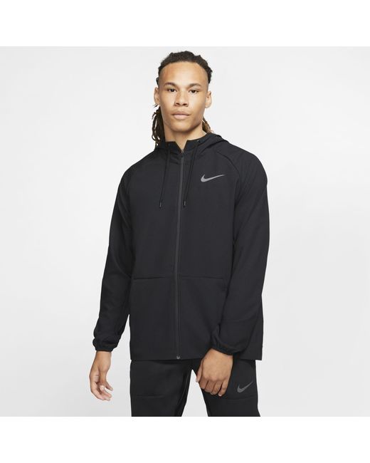 Nike Flex Full-zip Training Jacket in Black for Men | Lyst UK
