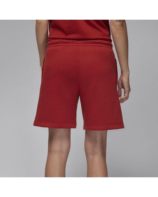 Nike Red Jordan Brooklyn Fleece Shorts Cotton