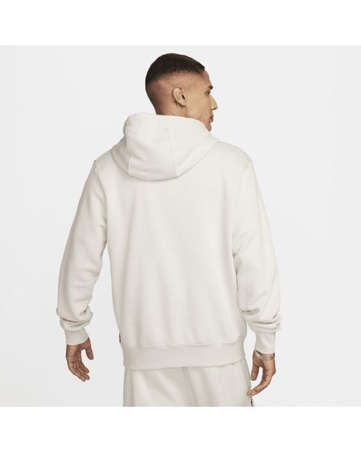 Felpa pullover in fleece con cappuccio air di Nike in Brown da Uomo