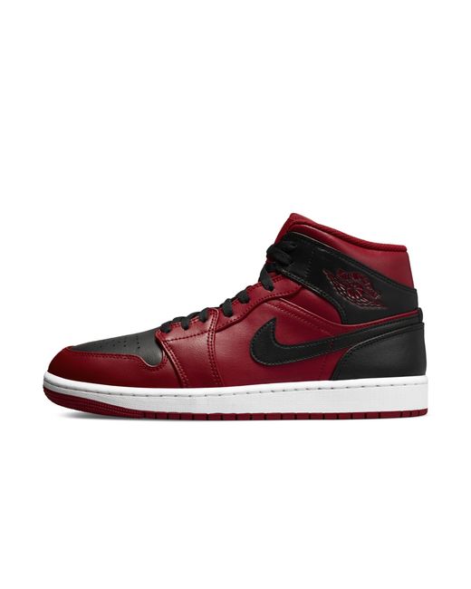 Nike Air Jordan 1 Mid Shoes Red for Men | Lyst UK