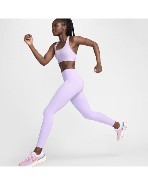 Nike Universa Medium Support Mid Rise Full Length Leggings With Pockets in White Lyst UK