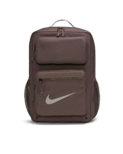 Nike Brown Utility Speed Graphic Training Backpack for men