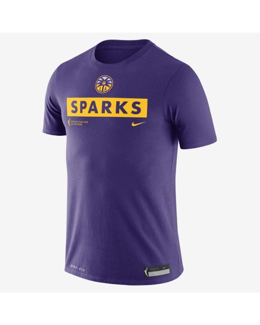 Nike Los Angeles Sparks Practice Dri-fit Wnba Graphic T-shirt in Purple ...