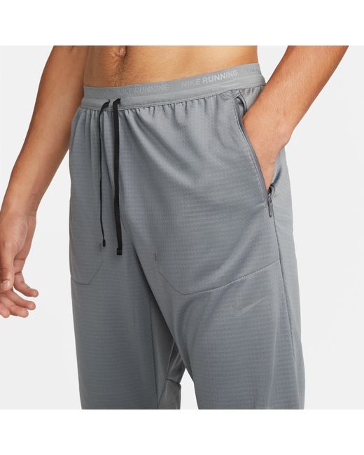 Nike Gray Dri-fit Phenom Elite Knit Running Pants for men