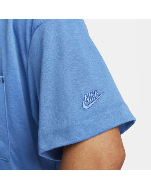 Maglia a manica corta dri-fit sportswear tech pack di Nike in Blue da Uomo
