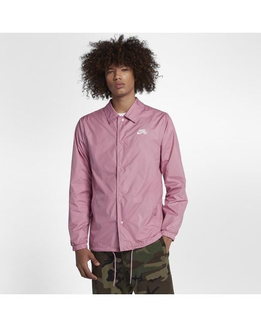 Nike Sb Coaches Men's Jacket in Pink for Men Lyst