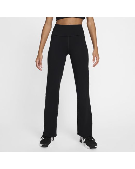 Nike Black One Dri-Fit High-Waisted Fold-Over Trousers