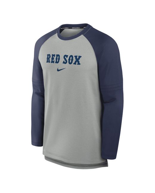 Nike Blue Boston Red Sox Authentic Collection Game Time Breathe Mlb Long-sleeve T-shirt for men