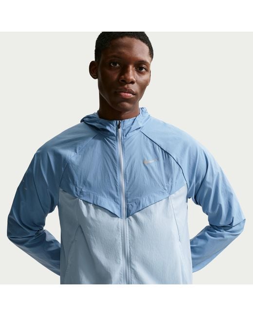 Nike Blue Stride Repel Uv Running Jacket for men