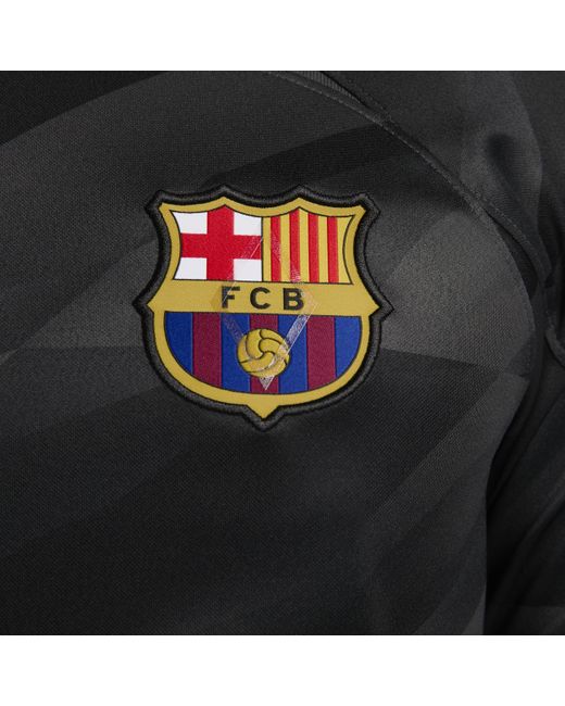 Nike Black Fc Barcelona 2023/24 Stadium Goalkeeper Dri-fit Long-sleeve Soccer Jersey for men