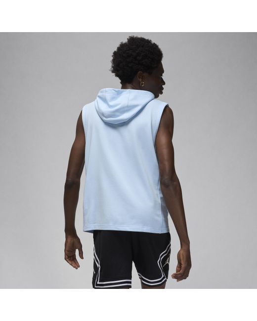 Nike Blue Jordan Dri-fit Sport Fleece Sleeveless Hoodie for men