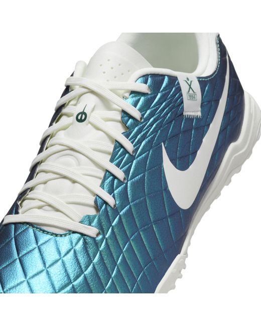 Nike Blue Tiempo Emerald Legend 10 Academy Tf Low-top Football Shoes for men