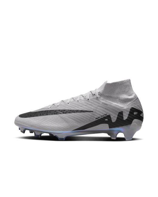 Nike Gray Mercurial Superfly 9 Elite Fg High-top Soccer Cleats