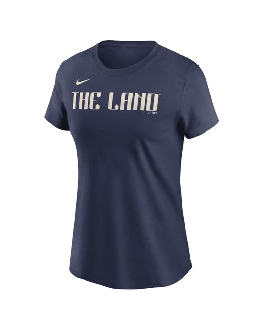 Nike Blue Cleveland Guardians City Connect Wordmark Mlb T-shirt