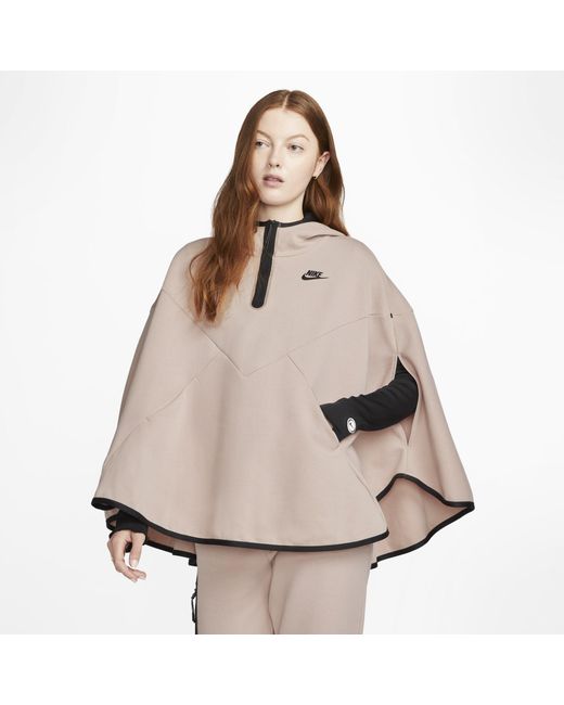 String string oplichter Montgomery Nike Tech Fleece Essential Poncho in Natural | Lyst