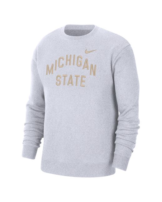 Nike Michigan State College Crew-neck Sweatshirt in Blue for Men | Lyst