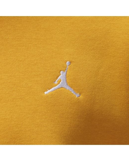 Felpa pullover con cappuccio e stampa jordan brooklyn fleece di Nike in Yellow da Uomo