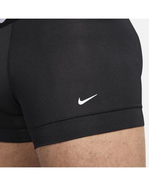 Nike Blue Dri-fit Essential Micro Trunks (3-pack) for men