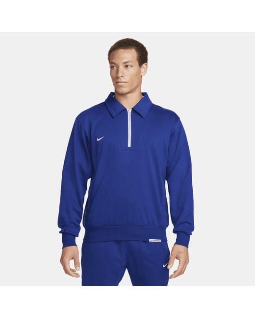 Nike Blue Culture Of Football Standard Issue Dri-fit 1/4-zip Soccer Top for men