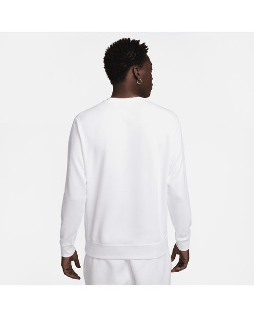 Nike White Sportswear French Terry Crew-neck Sweatshirt Polyester for men