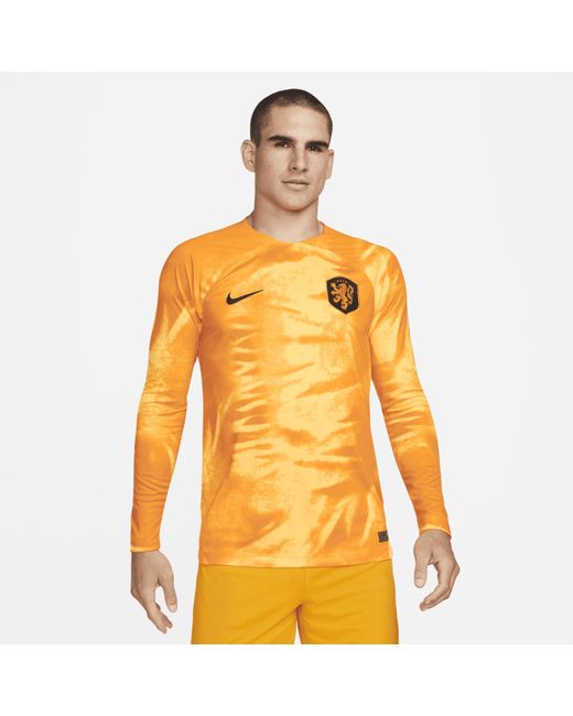 Nike Netherlands 2022/23 Stadium Home Drifit Longsleeve Soccer Jersey