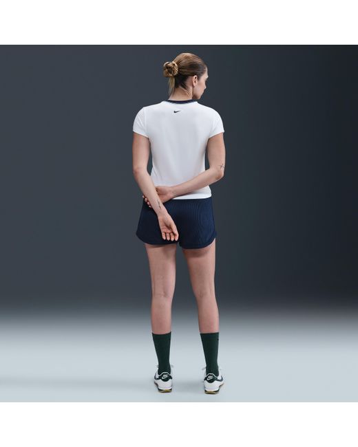 Nike Gray Sportswear Chill Knit Slim Cropped Graphic T-Shirt