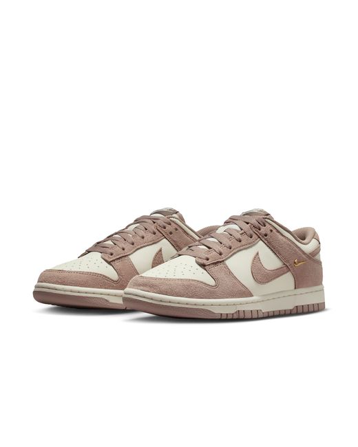 Nike Pink Dunk Low Suede Shoes