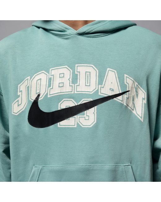 Nike Green Mvp Oversized French Terry Pullover Hoodie for men