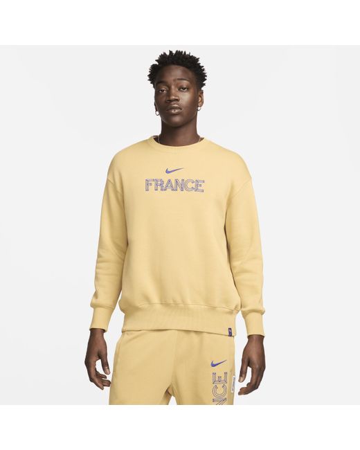 Nike Yellow Fff Phoenix Fleece Football Oversized Crew-Neck Sweatshirt