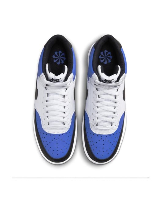 Nike Blue Court Vision Mid Next Nature Shoes for men