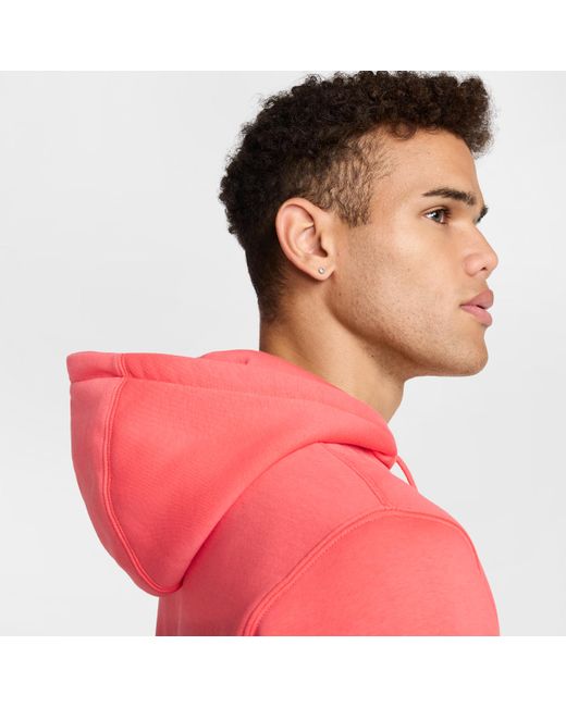 Nike Red Club Pullover Fleece Hoodie for men