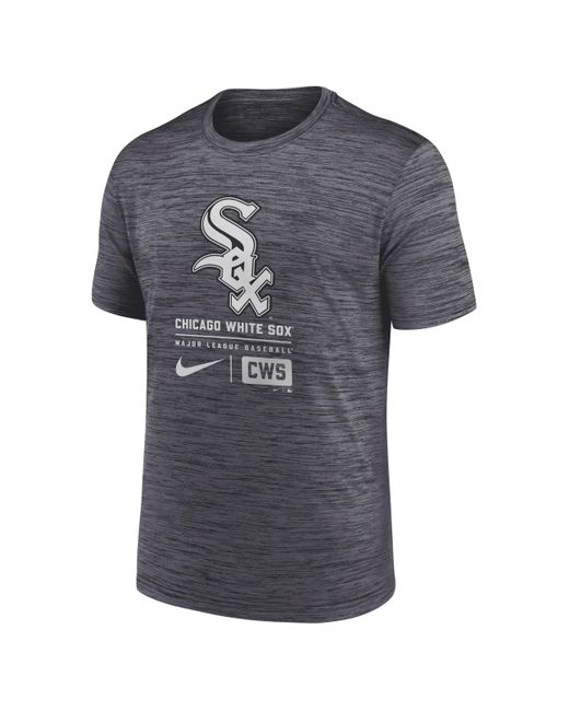 Nike Gray Chicago White Sox Large Logo Velocity Mlb T-shirt for men