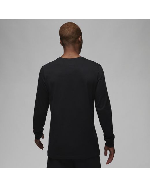 Nike Black Jordan Brand Graphic Long-sleeve T-shirt Cotton for men