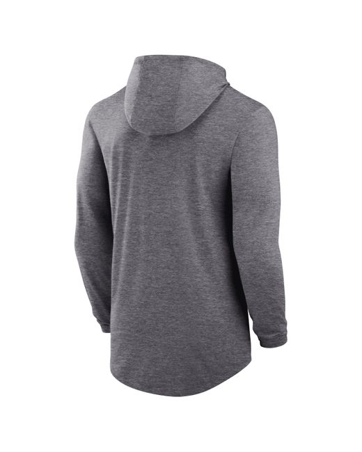 Nike Gray Texas Longhorns Blitz Dri-fit College Long-sleeve Hooded T-shirt for men
