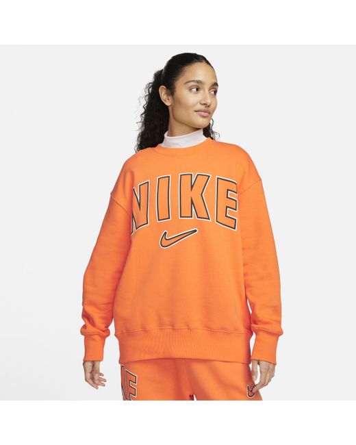 Nike Sportswear Phoenix Fleece Oversized Crew-neck Sweatshirt in Orange |  Lyst Australia