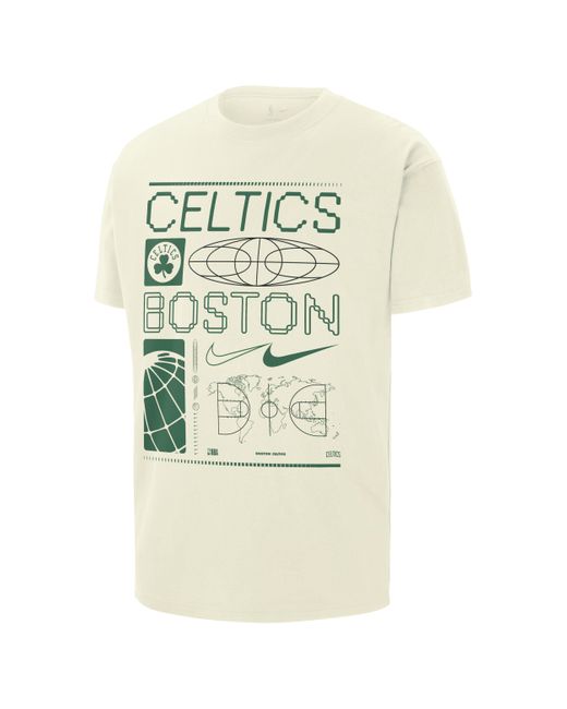 Nike White Boston Celtics Nba Max90 T-shirt 50% Organic Cotton for men
