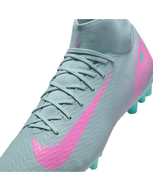 Nike Blue Mercurial Superfly 10 Academy Artificial-Grass High-Top Soccer Cleats for men